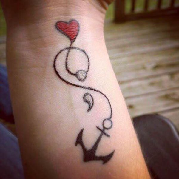 30+ Encouraging Semicolon Tattoo Ideas