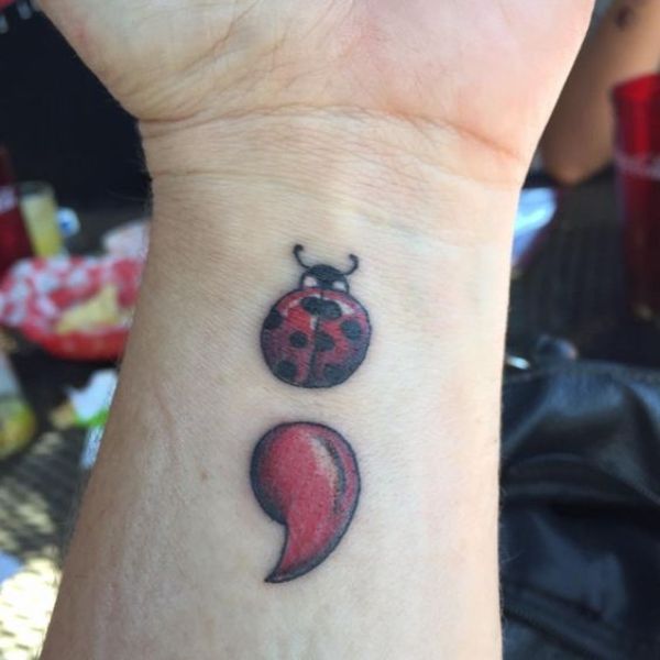 30+ Encouraging Semicolon Tattoo Ideas