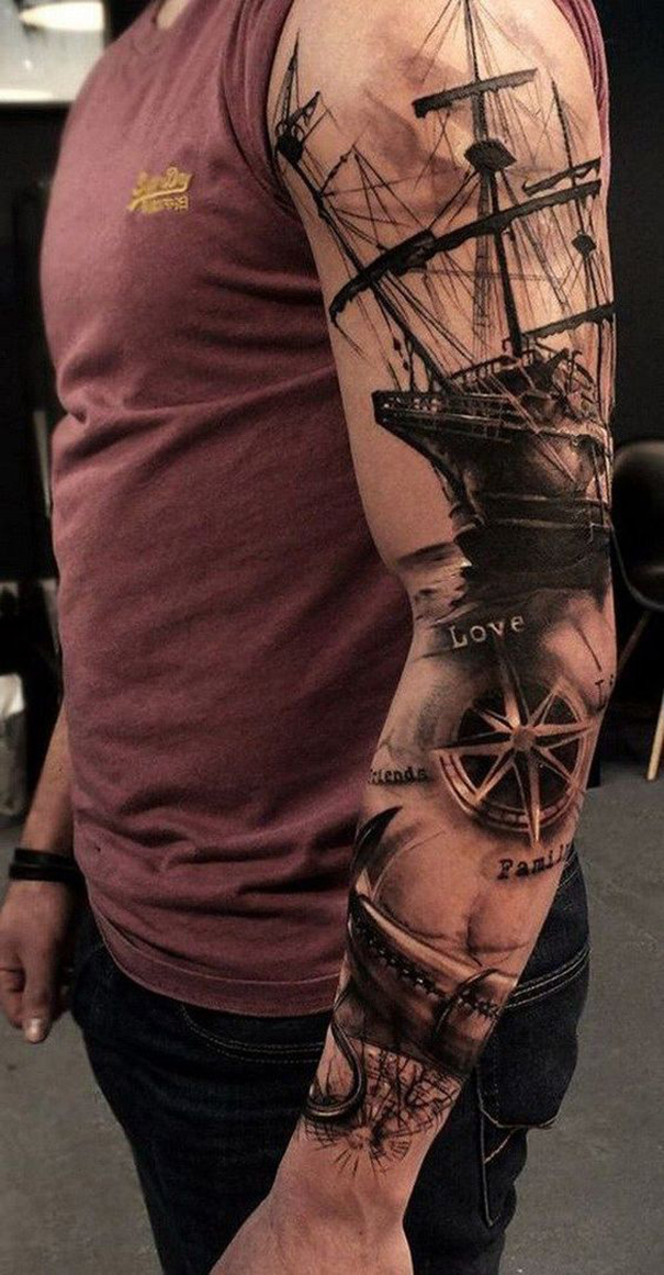 Popular Ship Tattoo Designs