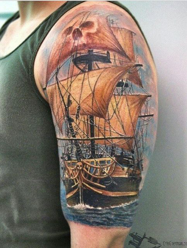 Popular Ship Tattoo Designs
