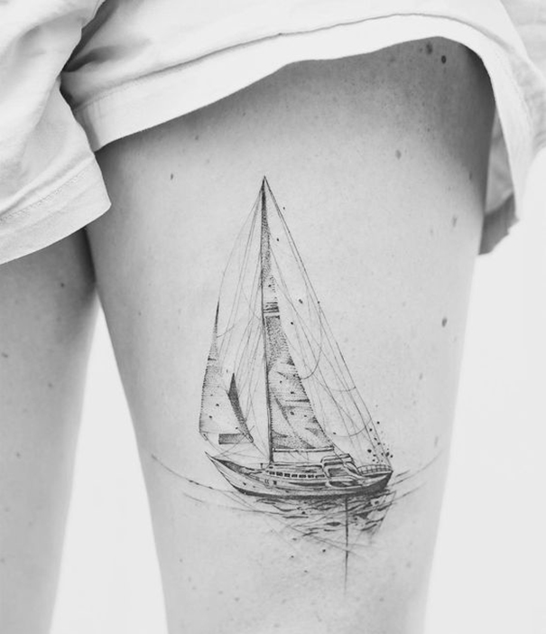 Popular Ship Tattoo Designs