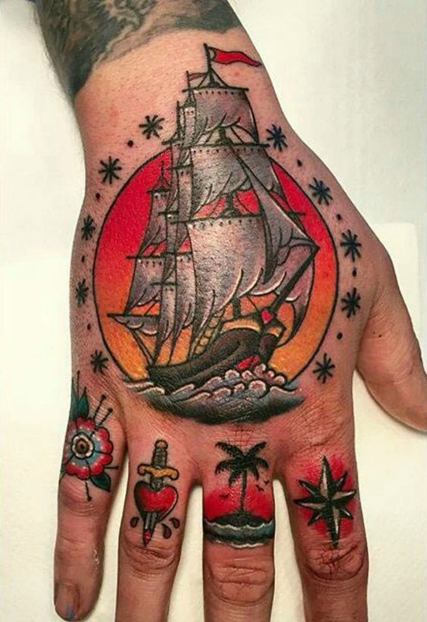 Popular Ship Tattoo Designs