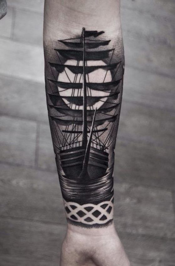 Popular Ship Tattoo Designs
