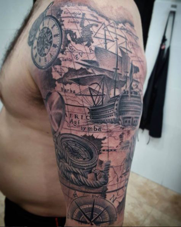 Popular Ship Tattoo Designs