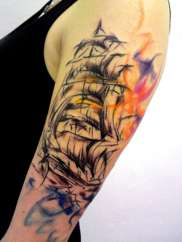 Popular Ship Tattoo Designs