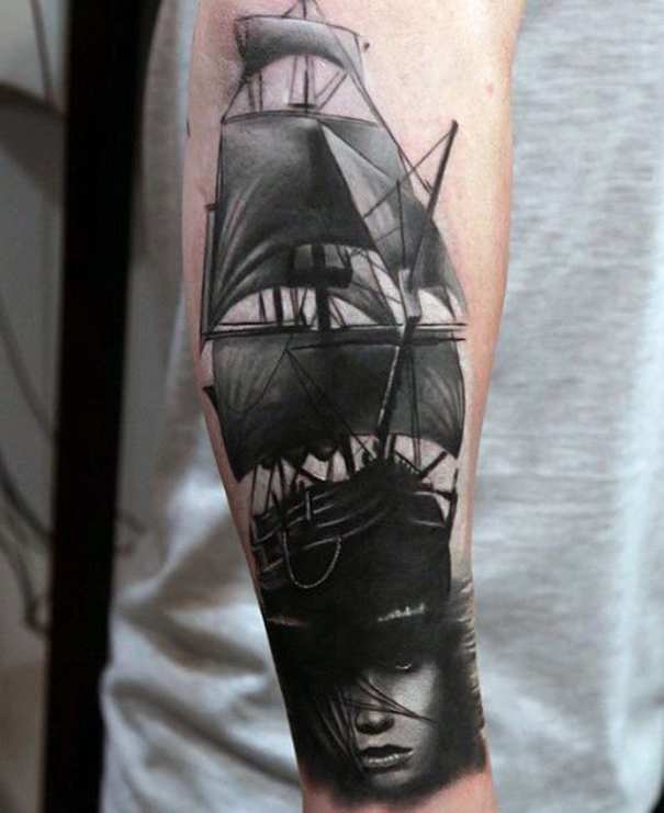 Popular Ship Tattoo Designs