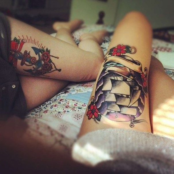 Popular Ship Tattoo Designs