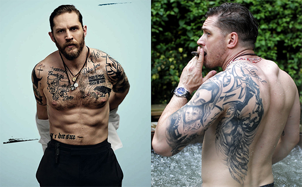 Celebrity Tattoos: Tom Hardy Tattoos