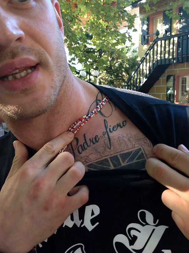 Celebrity Tattoos: Tom Hardy Tattoos
