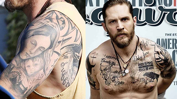 Celebrity Tattoos: Tom Hardy Tattoos