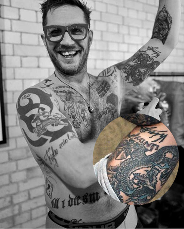 Celebrity Tattoos: Tom Hardy Tattoos