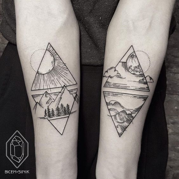 35 Unique Triangle Tattoo Designs 2022