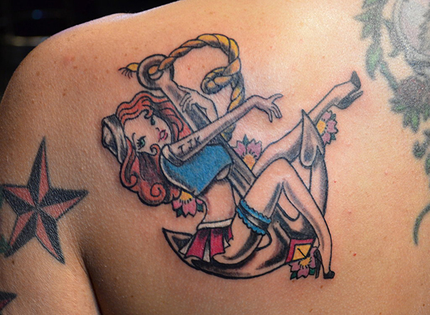 Vintage Pin-Up Girl Tattoo Designs