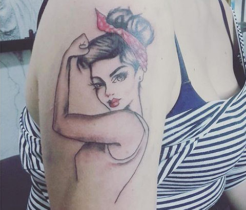 Vintage Pin-Up Girl Tattoo Designs
