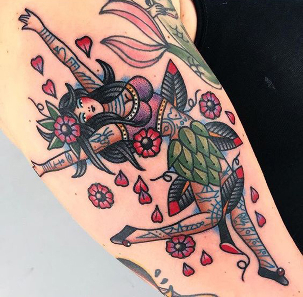 Vintage Pin-Up Girl Tattoo Designs