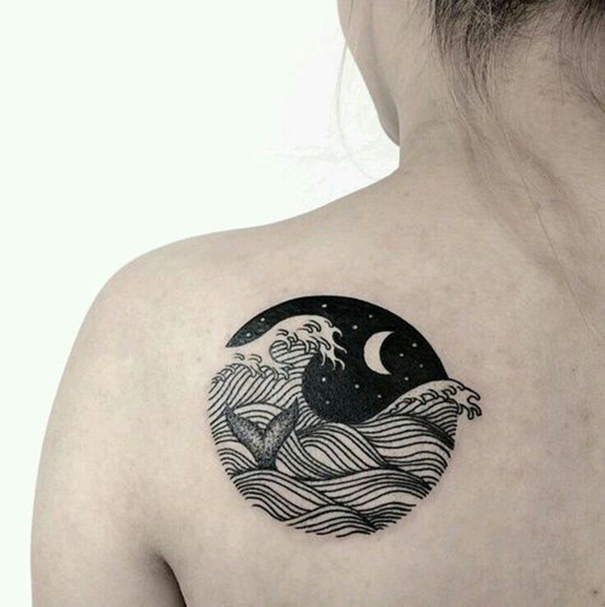 60 Perfect Wave Tattoo Designs