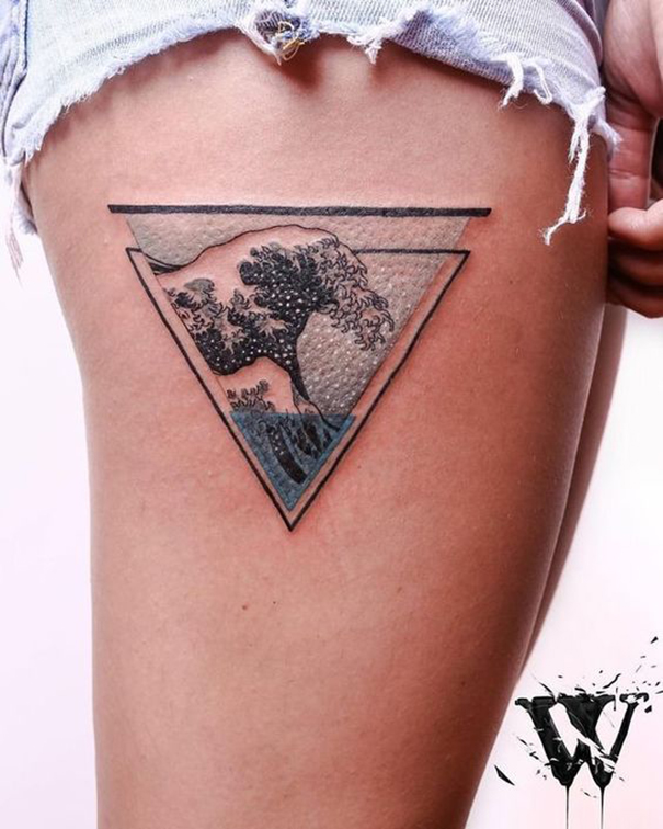 60 Perfect Wave Tattoo Designs