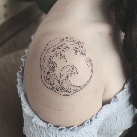 60 Perfect Wave Tattoo Designs