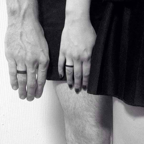 Matching Tattoos 2022: Wedding Ring Tattoo Ideas