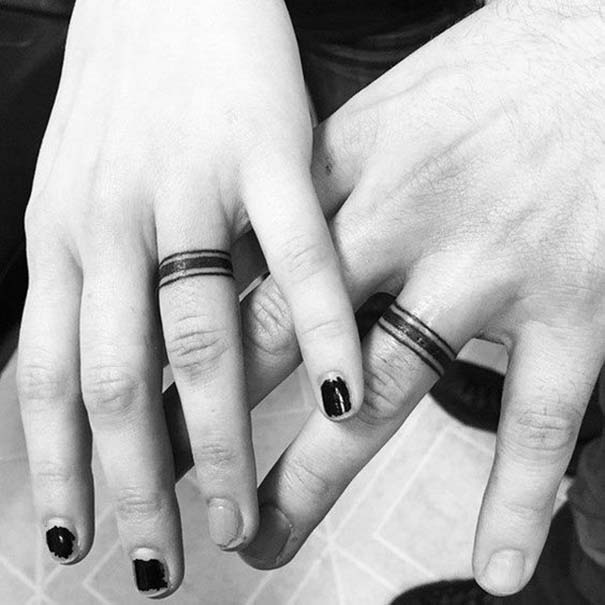 Matching Tattoos 2022: Wedding Ring Tattoo Ideas