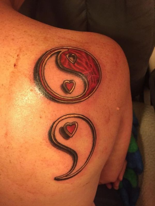 30+ Encouraging Semicolon Tattoo Ideas