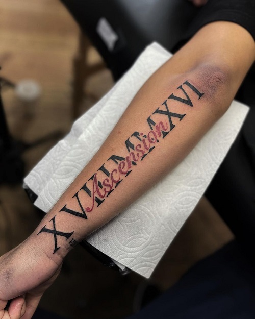 Top Roman numeral tattoos for men and women