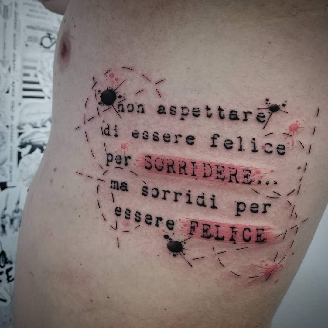 The Top 25 Typewriter Font Tattoo Concepts (2022 Inspiration Guide)